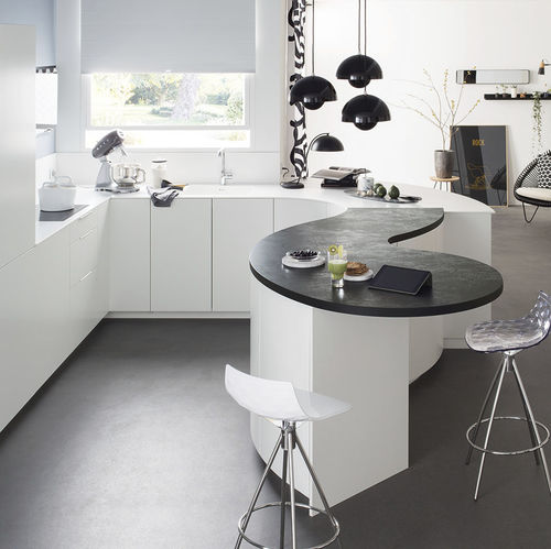 现代风格厨房 - AMBIANCE ARABESQUE - Mobalpa - Corian®可丽耐 / 层压材料 / U 形