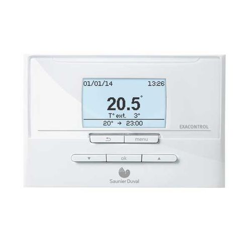 可编程温度调节器 - EXACONTROL E7 C - Saunier Duval - 供暖 / 壁挂 / 白色