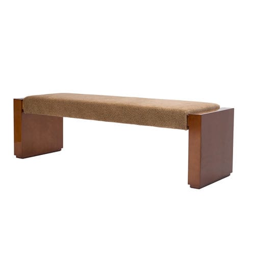 现代风格软包长凳 / 布料 / 山毛榉木
