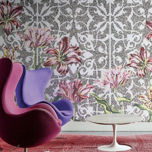 玻璃马赛克 - TULIPS GREY - BISAZZA - 高亮光 / 室内 / 客厅