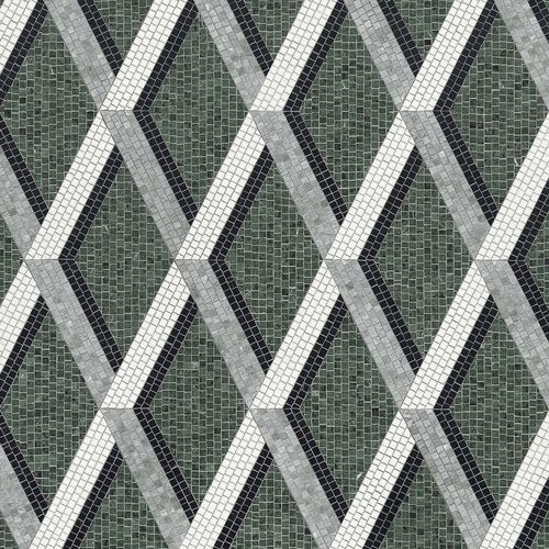 大理石马赛克 - BORGONUOVO VERDE - BISAZZA - 高亮光 / 室内 / 客厅