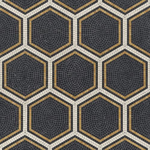大理石马赛克 - PIAZZA SCALA NERO - BISAZZA - 高亮光 / 室内 / 客厅