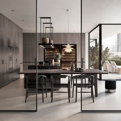 现代风格厨房 - CONVIVIUM, ERA SYSTEM - Arclinea - 大理石 / 阳极氧化铝 / Fenix NTM 材质