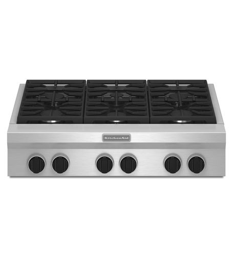 燃气灶台 - KGCU467VSS - KitchenAid - 6眼 / 台面 / 带杠杆