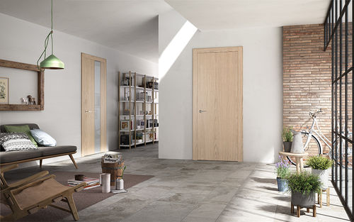 室内门 - EXITLYNE + EXITLYNE VETRO ROVERE NATURAL TOUCH - FerreroLegno - 木质 / 平开 / 实心