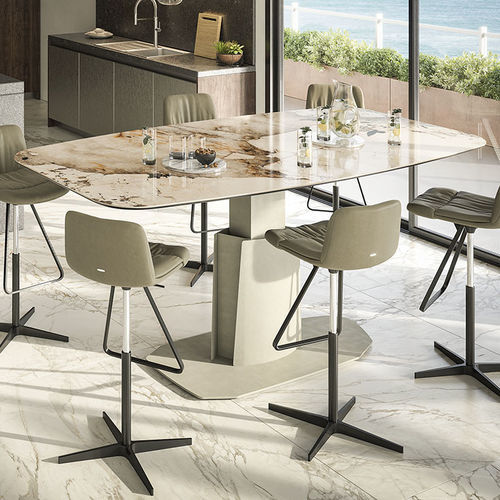 现代风格桌 - AVIATOR  - Cattelan Italia - 陶瓷 / 钢座桌脚 / 长方形