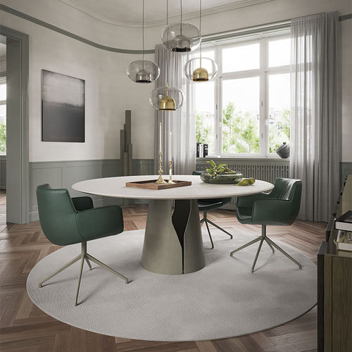 现代风格餐桌 - GIANO  - Cattelan Italia - 栎木 / 胡桃木 / 玻璃