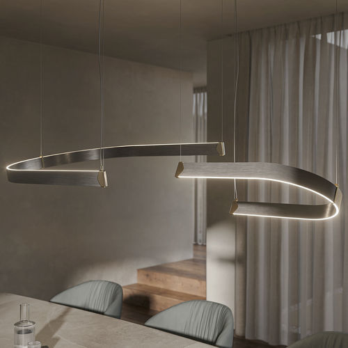 吊灯 - BLUEBELL - Cattelan Italia - 漆钢 / 磨砂黄铜 / 现代风格