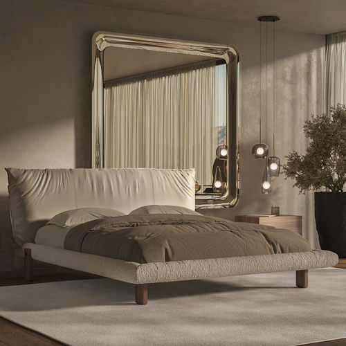 双人床 - PASCAL - Cattelan Italia - 现代风格 / 布艺 / 带床头板