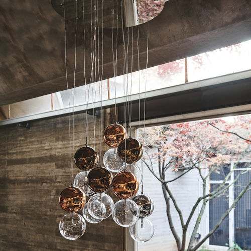 吊灯 - APOLLO - Cattelan Italia - 漆钢 / 硼硅酸盐玻璃 / 现代风格