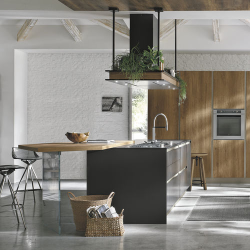 现代风格厨房 - INFINITY - STOSA CUCINE - 栎木 / 漆玻璃 / Fenix NTM 材质
