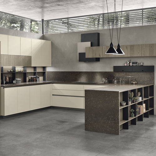 现代风格厨房 - FRAME - STOSA CUCINE - 栎木 / 层压材料 / 岛台式