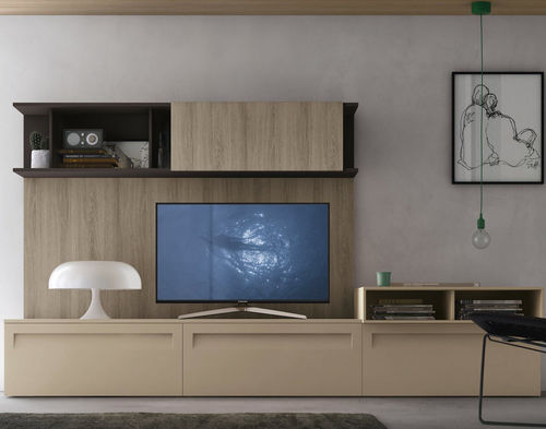 现代风格电视墙组合柜 - STOSA CUCINE - 层压板 / 聚合物 / 低承重