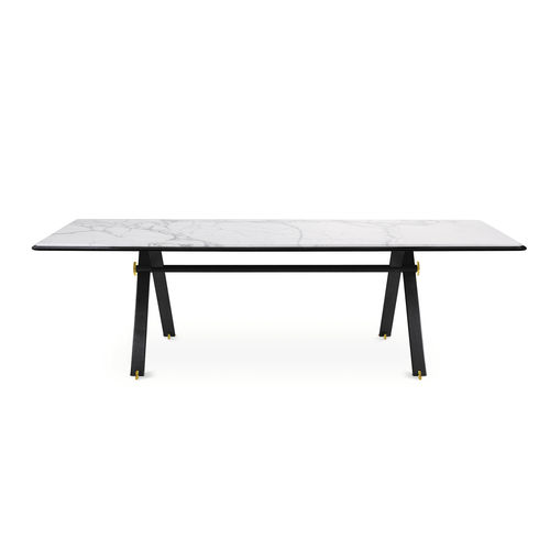 现代风格桌 - MAAT - Gallotti&Radice - 阳极氧化铝 / 大理石 / 长方形