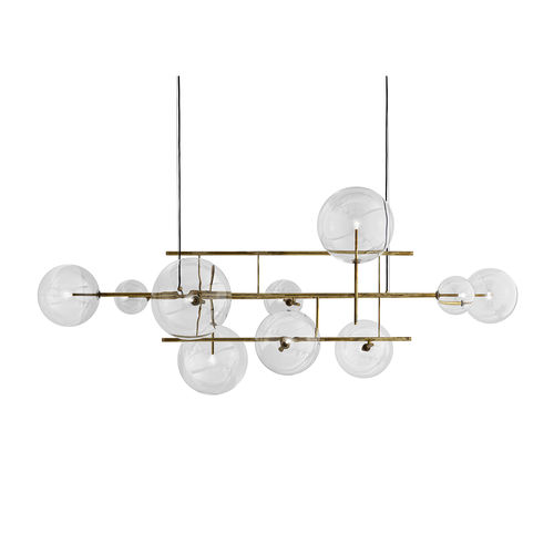 吊灯 - BOLLE ORIZZONTALE - Gallotti&Radice - 黄铜 / 玻璃 / 现代风格