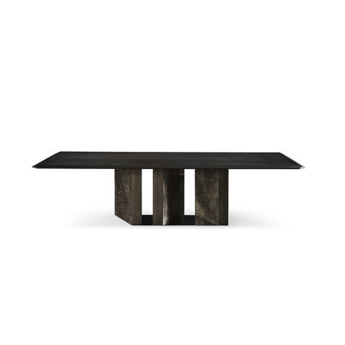 现代风格桌 - PLATIUM W - Gallotti&Radice - 白蜡木 / 大理石底座桌脚 / 长方形