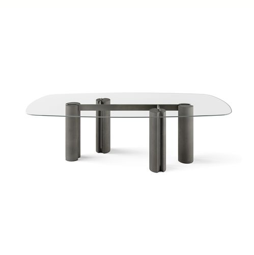 现代风格桌 - Simpòdio - Gallotti&Radice - 水晶 / 水泥桌脚 / 长方形