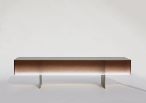 现代风格茶几 - KOOSHI - Gallotti&Radice - 玻璃 / 金属桌脚 / 长方形