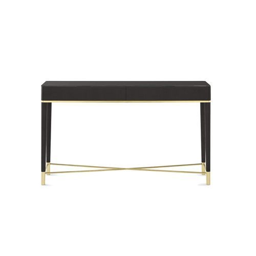现代风格玄关桌 - TAMA - Gallotti&Radice - 淬火玻璃 / 梣木桌脚 / 长方形
