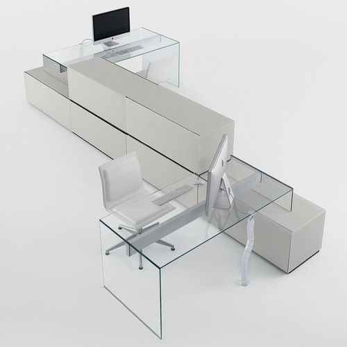 落地办公桌 - AIR 1 UP/1 UP S - Gallotti&Radice - 现代风格 / 铝制 / 阳极氧化铝