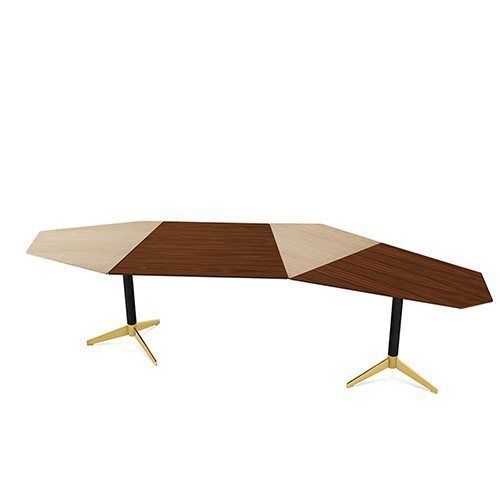 落地办公桌 - ZEN - Gallotti&Radice - 现代风格 / 抛光黄铜 / 阳极氧化铝