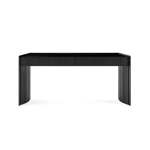 现代风格玄关桌 - ATHUS - Gallotti&Radice - 淬火玻璃 / 梣木桌脚 / 长方形