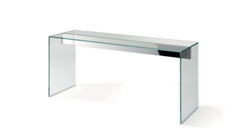 现代风格玄关桌 - AIR - Gallotti&Radice - 玻璃 / 淬火玻璃 / 不锈钢