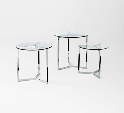 现代风格边桌 - RAJ 2 - Gallotti&Radice - 玻璃 / 铝制 / 不锈钢