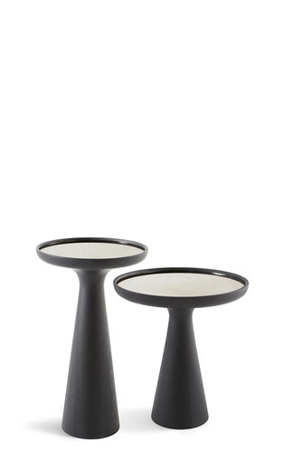 现代风格边桌 - FANTE - Gallotti&Radice - 大理石 / 漆木 / 圆形
