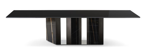 现代风格桌 - PLATIUM - Gallotti&Radice - 大理石 / 大理石底座桌脚 / 长方形