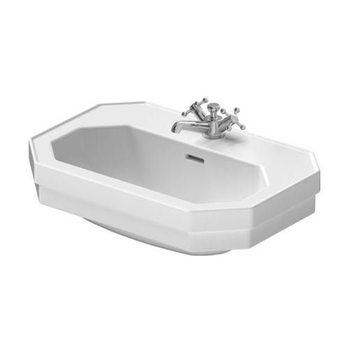 悬挂式台盆 - 043860 - DURAVIT - 陶瓷 / 带调温水龙头 / 高亮光