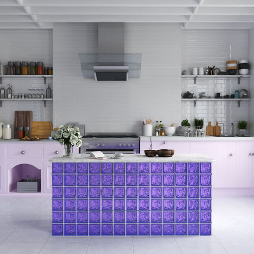 正方形玻璃方砖 - MG/S SOPHISTICATED VIOLET - SEVES GLASSBLOCK - 用于浴室 / 用于室内墙 / 有色
