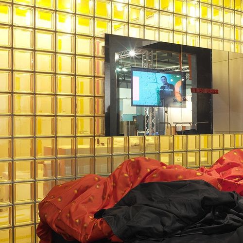 正方形玻璃方砖 - TOPAZIO Q19  - SEVES GLASSBLOCK - 光滑 / 金属光泽 / 用于楼板