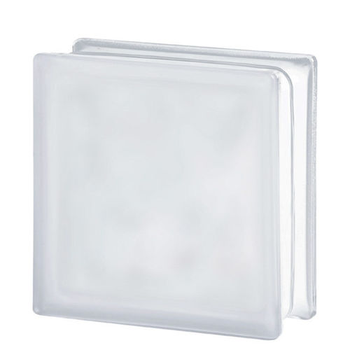 正方形玻璃方砖 - CLEAR 1919/8 WAVE SAHARA 2S - SEVES GLASSBLOCK - 光滑 / 用于外墙