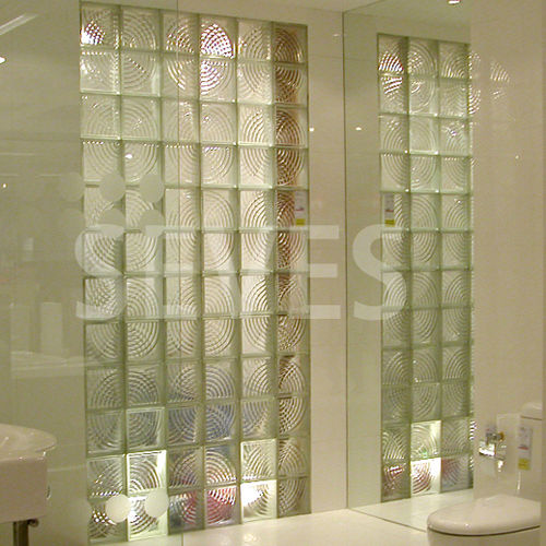 正方形玻璃方砖 - CLEAR 1919/8 MIDARC - SEVES GLASSBLOCK - 纹理 / 用于浴室 / 壁挂