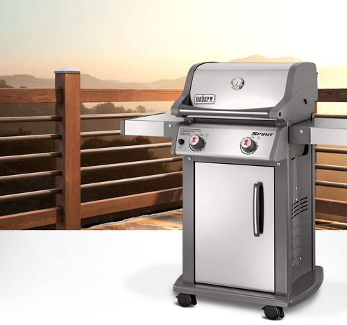 燃气烧烤架 - SPIRIT® S-210™ - Weber USA - 带滑轮 / 不锈钢