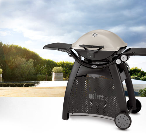 燃气烧烤架 - Q® 3200™ - Weber USA - 带滑轮 / 铝铸铁