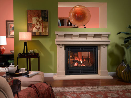 燃气壁炉 / 传统风格 / 炉膛封闭式 / 双面