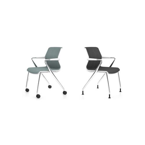 现代风格访客椅 - UNIX  - vitra USA - 室内 / 布料 / 抛光铝