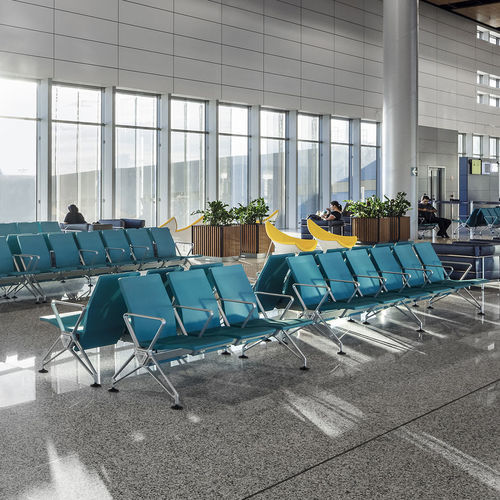 铝制联排座椅 - AIRLINE - vitra USA - 铝铸铁 / 胶合板材料 / 枫木