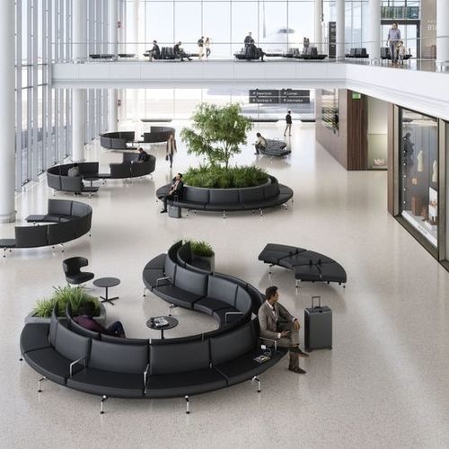 抛光铝联排座椅 - SOFT WAIT - vitra USA - 布料 / 皮质 / 三人座