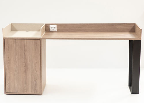 现代风格办公桌 - 3-EN-1 : RÉF. 35000 - OVATION Paris - 木制贴皮 / 大理石 / Corian®可丽耐