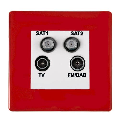 电视插座 - HARTLAND CFX® COLOURS - Hamilton Litestat - SAT / 无线电 / 双