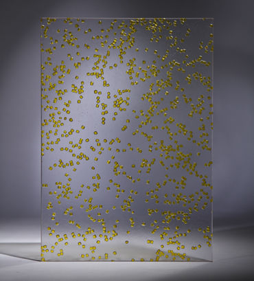 室内装潢装饰面板 - GLITTER YELLOW - Designpanel - 聚酯 / 光滑 / 透明