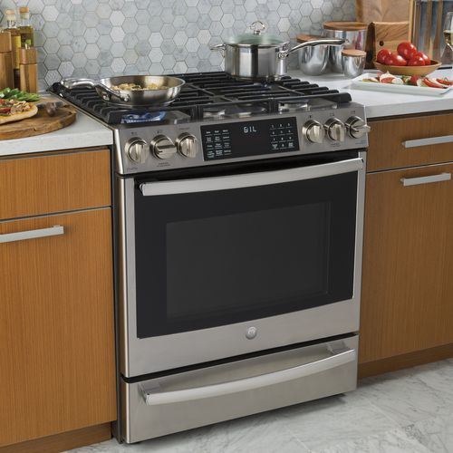 燃气组合灶 - P2S930SELSS - general electric - 电动 / 混合型 / 5眼