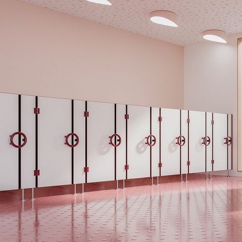 三聚氰胺卫生间隔间 - SVF30 KIGA  - Schaefer-Trennwandsysteme - 钢 / 用于坐便器 / 幼儿园