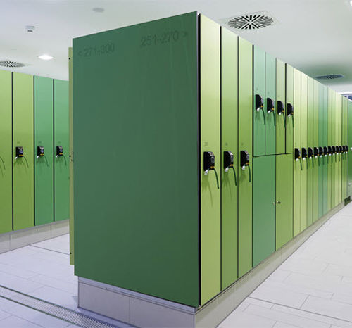 三聚氰胺更衣室储物柜 - AUEBAD KASSEL - Schaefer-Trennwandsysteme - 公共机构用