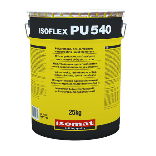 平屋顶液体防水材料 - ISOFLEX-PU 540 - ISOMAT S.A. - 用于阳台 / 用于地基 / 用于浴室