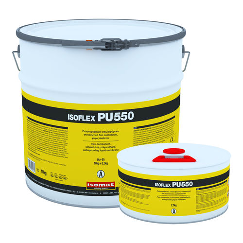 平屋顶液体防水材料 - ISOFLEX-PU 550 - ISOMAT S.A. - 露台 / 用于阳台 / 用于浴室