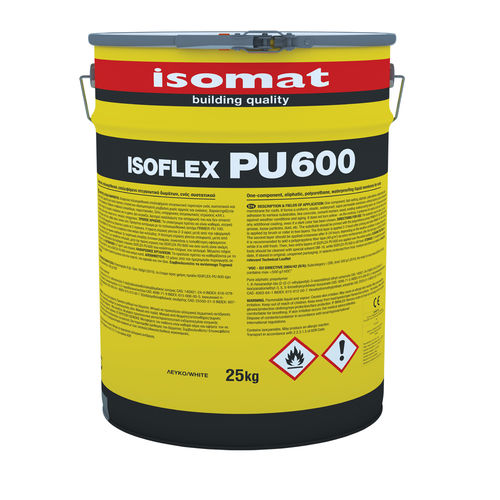 平屋顶液体防水材料 - ISOFLEX-PU 600 - ISOMAT S.A. - 露台 / 用于阳台 / 混凝土